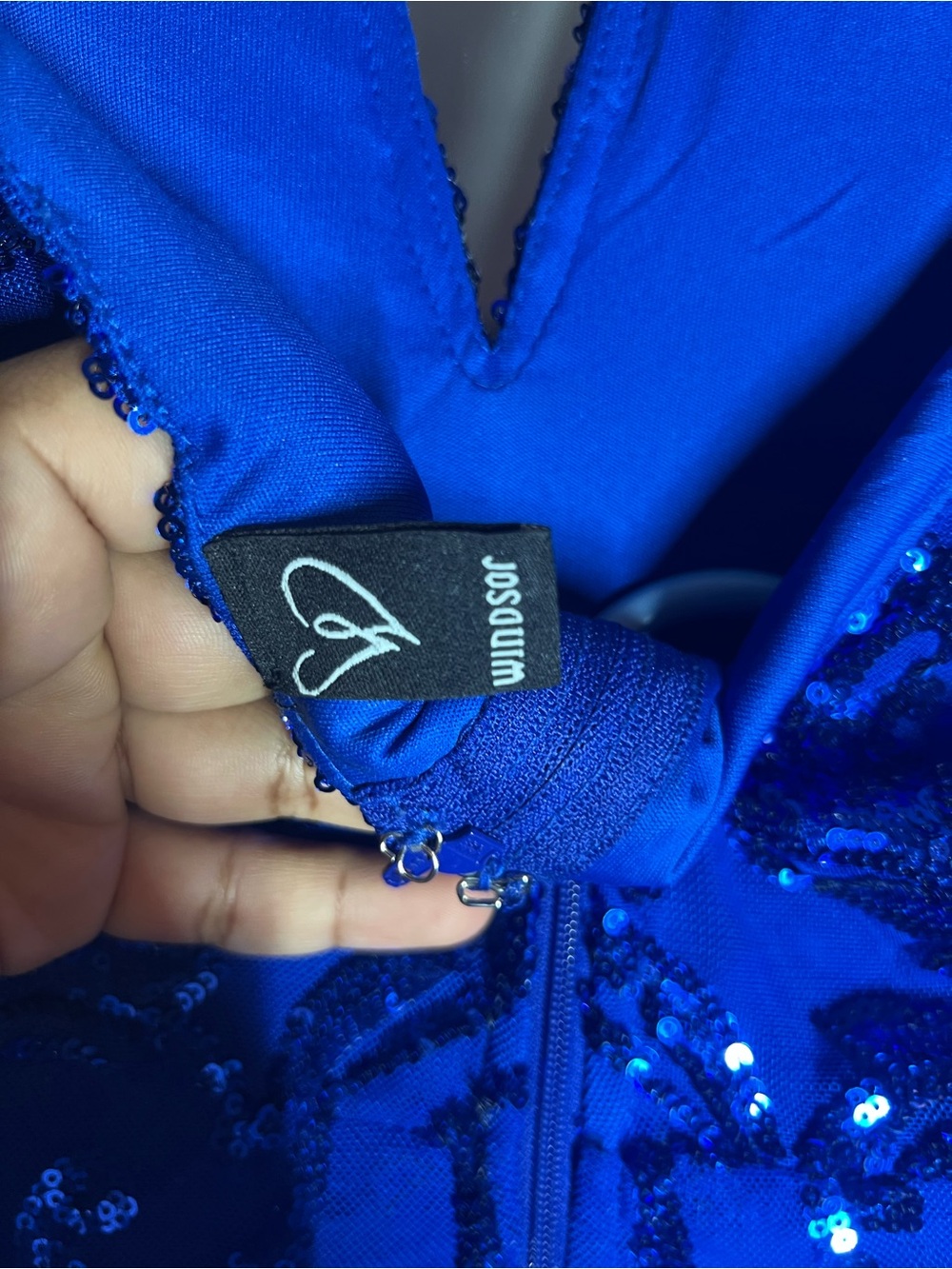 Windsor Electric Blue Sequin Party Dress for Girls